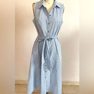 Anne Klein - Pre-Owned Striped Buttoned-Down dress - size 10
